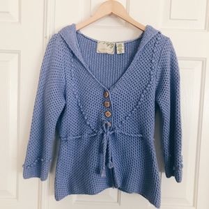 Anthropologie Sparrow Lavendar Hood Sweater